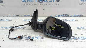 Зеркало боковое правое в сборе Audi Q3 8U 15-18 6+2 пинов, поворотник, подогрев, автоскладывание, BSM, графит, потерто