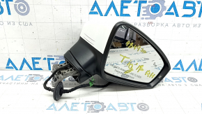 Зеркало боковое правое VW Tiguan 18-19 6+2 пинов, BSM, поворотник, подогрев, белое