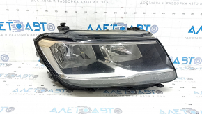 Фара передняя правая VW Tiguan 18-21 галоген, ДХО LED, песок