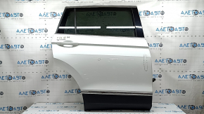 Двері в зборі задня права VW Tiguan 18-24 тонування, з хром молдингами, білий LC9A, вм'ятина, тичка