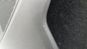 Обшивка двери карточка задняя правая VW Tiguan 18-20 черная с черной вставкой пластик, подлокотник кожа черный, под пищалку, царапины, вмятина