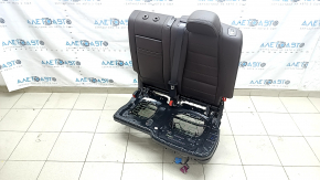 Спинка заднего ряда сидений 2 ряд левая Mercedes W167 GLE 350 450 20-26 кожа коричневая, с ремнем, подлокотником и нижним каркасом, электрическое, под 3 ряда