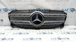 Грати радіатора в зборі grill Mercedes W167 GLE 350 450 20-23 хром, під радар і камеру, з емблемою, з підсвічуванням, зламані кріплення, тички