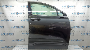 Дверь в сборе передняя правая Hyundai Santa Fe 19-23 keyless, триплекс, графит T2G, ручка с хром, вмятина