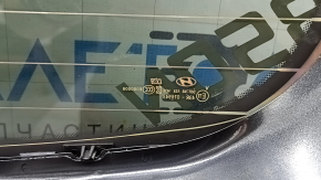 Дверь багажника голая со стеклом Hyundai Santa FE 19-23 электро, тонировка, графит T2G