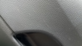 Обшивка дверей картка задня права Hyundai Santa FE 21-23 чорна, під шторку, з накладкою, вставка та підлокітник шкіра чорна, подряпини, під чищення