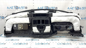 Торпедо передняя панель с AIRBAG Hyundai Santa FE 21-23 черная, с накладками и молдингами серый ромб, царапины