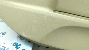 Обшивка дверей картка задня ліва Toyota Camry v55 15-17 usa бежева з бежевою вставкою пластик, підлокітник гума, з керуванням склопідйомника, подряпини, під хімчистку, побілий пластик
