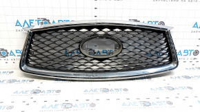 Решетка радиатора grill в сборе Infiniti QX50 19-25 без эмблемы, без камеры, песок, тычки, царапина