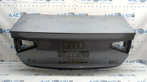 Кришка багажника Audi A4 B8 13-16 рест седан без спойлера, срібло LX7P, пофарбована в 0.3-0.35