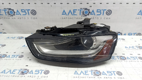Фара передня ліва в зборі Audi A4 B8 13-16 рест ксенон led, під полірування, подряпини, жовтий led