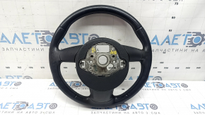 Кермо голе Audi A4 B8 13-16 3 спиці, шкіра чорна, без кнопок, без накладки, подряпини, потерт