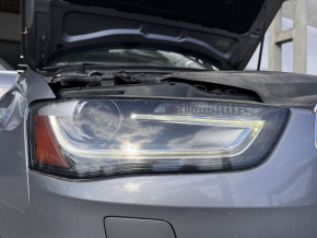 Фара передняя правая в сборе Audi A4 B8 13-16 рест ксенон led, под полировку, желтит led