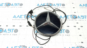 Эмблема решетки радиатора grill Mercedes X167 GLS 450 580 20-23 под радар с подсветкой, с проводом, тычки, царапины