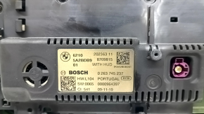 Щиток приборов BMW X7 G07 19-22 12.3", под проекцию, под камеру, 107к, в копоти, треснуто крепление