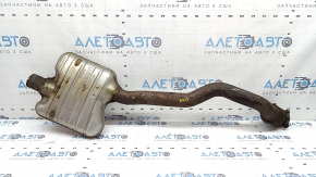 Випускна траса середня частина Audi A4 B8 13-16 рест 2.0T відпилені шпильки, надірвана сітка, іржавий