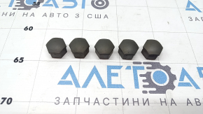 Заглушка ковпачок колісного болта 5шт M14x1.5 Audi A4 B8 08-16 сіра