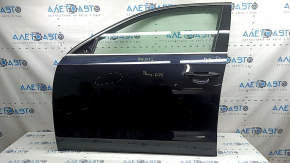 Дверь в сборе передняя левая VW Passat b8 16-19 USA черный LC9X, keyless, вмятина, окрашена 0.25