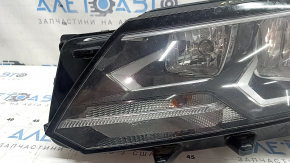 Фара передня ліва VW Passat b8 16-19 USA галоген, під полірування, потерта, павутинка