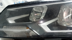 Фара передня ліва VW Passat b8 16-19 USA галоген, під полірування, потерта, павутинка