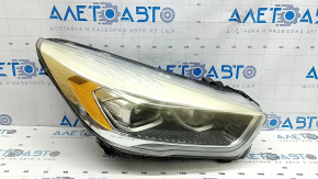Фара передня права у зборі Ford Escape MK3 17-19 рест ксенон+led світла, пожовкло скло, потріскався лак