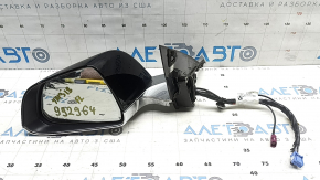 Зеркало боковое левое в сборе Tesla Model 3 18-23 13+2 пинов, подогрев, автозатемнение, хром, черный PBSB