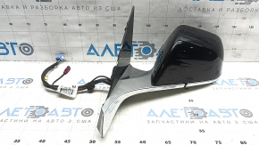 Зеркало боковое левое в сборе Tesla Model 3 18-23 13+2 пинов, подогрев, автозатемнение, хром, черный PBSB