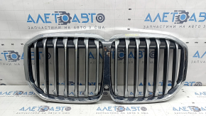 Решітка радіатора grill BMW X7 G07 19-22 без нічного бачення, під камеру, тріснута, сколи