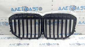 Решітка радіатора grill BMW X7 G07 19-22 без нічного бачення, під камеру, тріснута, сколи