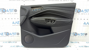 Обшивка дверей картка передня права Ford Escape MK3 17-19 рест, чорна, підлокітник шкіра чорна, подряпини, під чищення