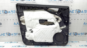 Обшивка дверей картка передня права Ford Escape MK3 17-19 рест, чорна, підлокітник шкіра чорна, подряпини, під чищення