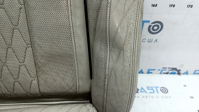 Обшивка подушки сидіння водія BMW X7 G07 19-25 шкіра Vernasca, Elfenbein-Weiss, з підігрівом, з вентиляторами обдування, під хімчистку, потріскана шкіра