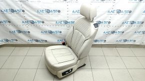 Сидіння 2 ряди ліве BMW X7 G07 19-22 з airbag, електричне, підігрів, під 6 місць, шкіра Vernasca, Elfenbein-Weiss, під хімчистку