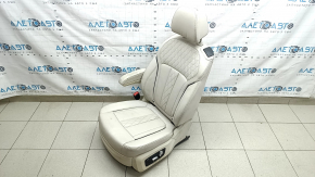 Сидіння 2 ряди ліве BMW X7 G07 19-22 з airbag, електричне, підігрів, під 6 місць, шкіра Vernasca, Elfenbein-Weiss, під хімчистку