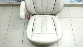 Сидіння 2 ряди ліве BMW X7 G07 19-22 з airbag, електричне, підігрів, під 6 місць, шкіра Vernasca, Elfenbein-Weiss, під хімчистку