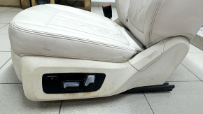 Сидіння 2 ряди ліве BMW X7 G07 19-22 з airbag, електричне, підігрів, під 6 місць, шкіра Vernasca, Elfenbein-Weiss, під хімчистку
