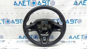 Кермо голе Ford Escape MK3 17-19 рест, шкіра, під підігрів, з пелюстками, без кнопок, подряпини