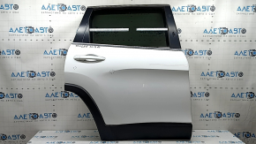 Дверь в сборе задняя правая Jeep Cherokee KL 14-23 тонировка, белый PW7, тычки, коррозия, царапины на накладке, полезло покрытие накладки