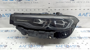 Фара передняя левая в сборе BMW X7 G07 19-22 LED с кронштейном и уплотнителем,  под полировку, желтит LED