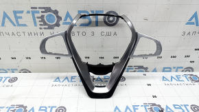 Накладка руля BMW X7 G07 19-26 под подогрев руля и driving assist, хром с черной кожей, царапины