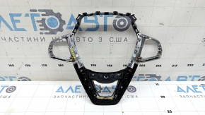 Накладка руля BMW X7 G07 19-26 под подогрев руля и driving assist, хром с черной кожей, царапины