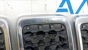 Грати радіатора grill Jeep Cherokee KL 19-23 рест хром комплект 7шт, тички на хромі
