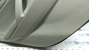 Обшивка двери карточка задняя левая Toyota Camry v40 07-11 бежевая с коричневым, вставка пластик, подлокотник кожа бежевая, с кнопкой управления стеклоподъемником, под химчистку, побелел пластик, потерта