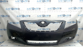Бампер передній голий Toyota Camry v40 07-09 чорний, потертий, незаводські отвори, здулася фарба, павутинка
