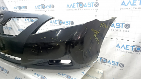 Бампер передній голий Toyota Camry v40 07-09 чорний, потертий, незаводські отвори, здулася фарба, павутинка