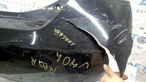 Бампер задний голый Toyota Camry v40 07-11 hybrid, черный, царапины, вмятина, трещины, порван