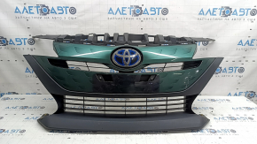 Решітка радіатора grill у зборі Toyota Prius 50 Prime 17-19 без парктроників, тріснута, сколи, надламане кріплення