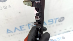 Накладка обшивки двері картки задня права BMW X7 G07 19-25 під дерево ясен глянець з хромом, з підсвічуванням, подряпини