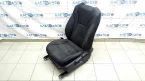 Сиденье водительское Toyota Prius 50 Prime 17-19 без airbag, механическое, подогрев, ткань черная, затерта, под химчистку, заломы