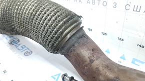 Приемная труба с катализатором Audi A3 8V 15-20 2.0T под 2 одинарных выхлопа, порвана сетка